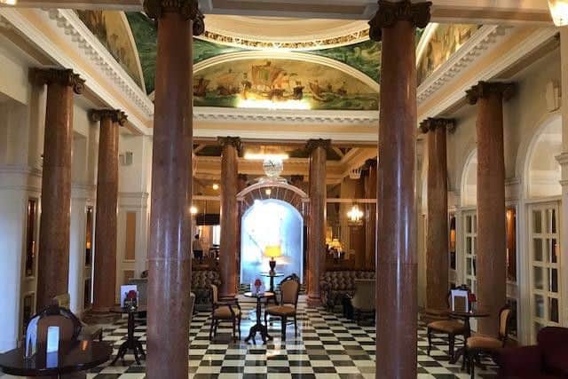 The marble floor at Southsea's Queen's Hotel has been unveiled after 50 years