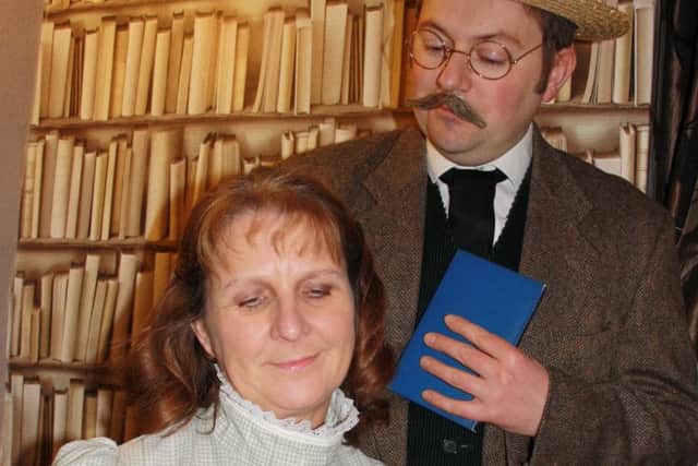 Matt Jones as Rudyard Kipling and Lynn Pegler as his wife Carrie.