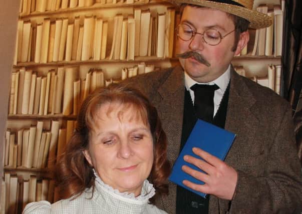 Matt Jones as Rudyard Kipling and Lynn Pegler as his wife Carrie.