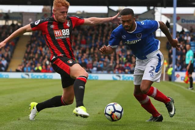 Tareiq Holmes-Dennis in action against Bournemouth