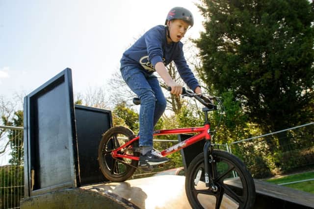 Kieran Quick on a temporary BMX track at Hilsea Lido last year