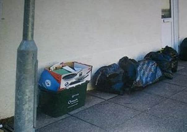 Rubbish left outside a home in Fratton