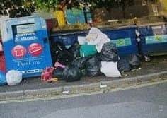 The bottle bank at Fratton Community Centre