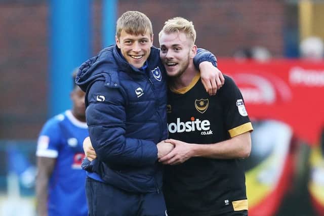 Tom Davies and Jack Whatmough. Picture: Joe Pepler