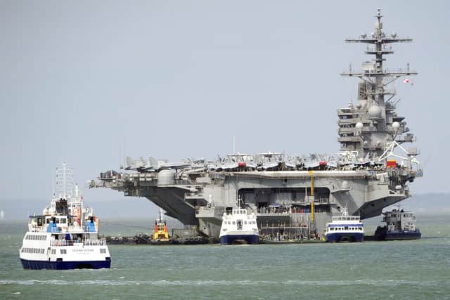 USS George HW Bush in the Solent today
Picture: Malcolm Wells
