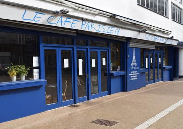 Le Cafe Parisien in Lord Montgomery Way, Portsmouth has been repossessed.