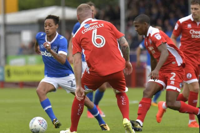 Kyle Bennett in action against Crawley. Pictures: Neil Marshall