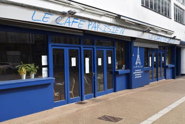 Le Cafe Parisien in Lord Montgomery Way, Portsmouth has been re-possessed.