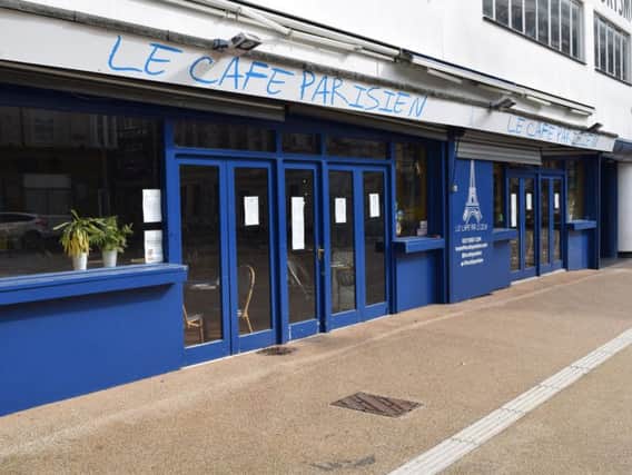 Le Cafe Parisien in Lord Montgomery Way, Portsmouth has been re-possessed.