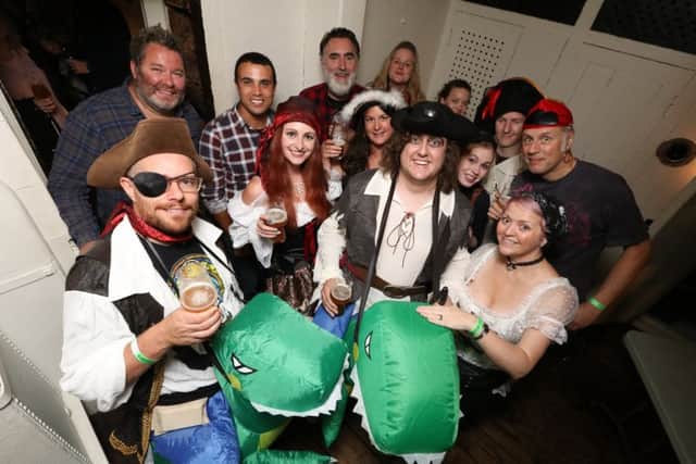 A group of punters enjoying the festival