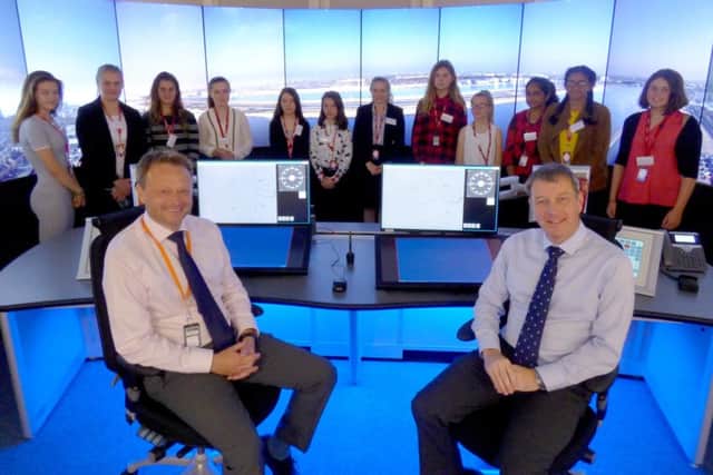 Local girls learn all about air traffic control base, NATS.