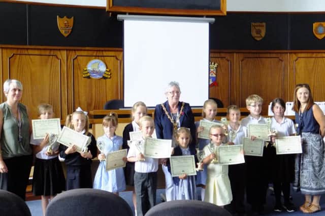Children from the Siskin schools who took part in the project