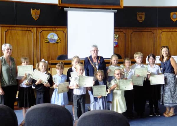 Children from the Siskin schools who took part in the project
