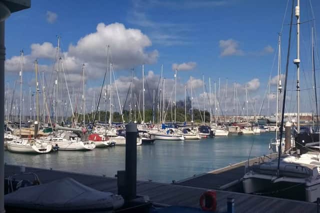 Smoke over Portsmouth dockyard Sent in by Gavin Turner