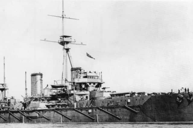 HMS Dreadnought, ready for the fleet in a year and a day. She outclassed every other battleship when commissioned.