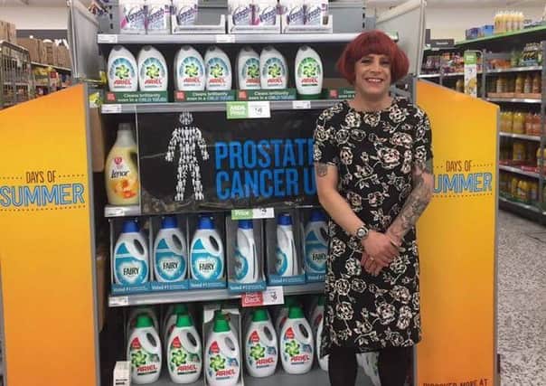 Dave Gibbison, from Fareham, dressed in drag to raise money for Prostate Cancer UK.