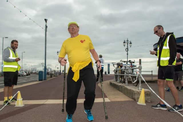 Tim Hardy completing Southsea parkrun on Saturday. Picture: Vernon Nash (170986_18)