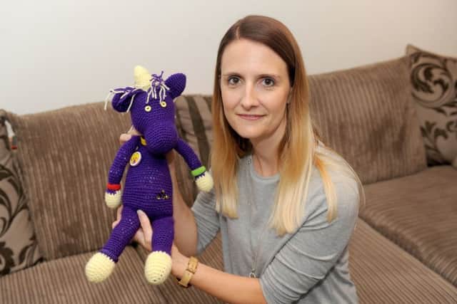 Sarah Rice with Audrey the unicorn Picture: Sarah Standing