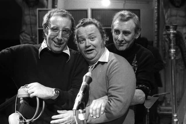Goons - Southsea-born Peter Sellers, Harry Secombe and Spike Milligan in 1972