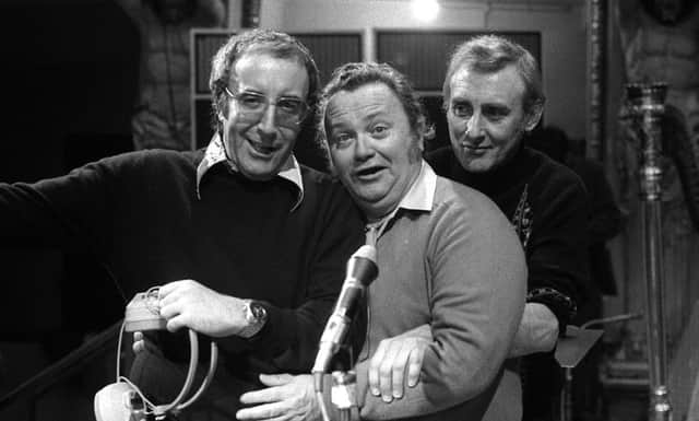 Goons - Southsea-born Peter Sellers, Harry Secombe and Spike Milligan in 1972