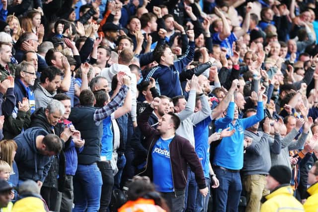 Pompey fans. Picture: Joe Pepler