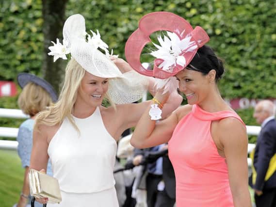 Gladiator Girls .....'Sirem' Amy Guy with 'Enigma' Jenny Pacey at Ladies' Day at Goodwood / Picture by Malcolm Wells