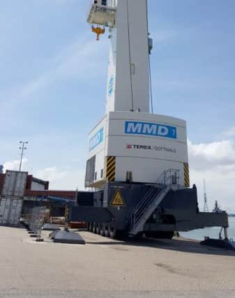 Portsmouth Port's new crane will help with increased demand