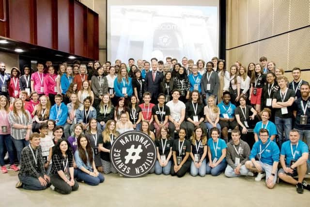 Teenagers at the Centenary of Passchendaele commemoration in Belgium