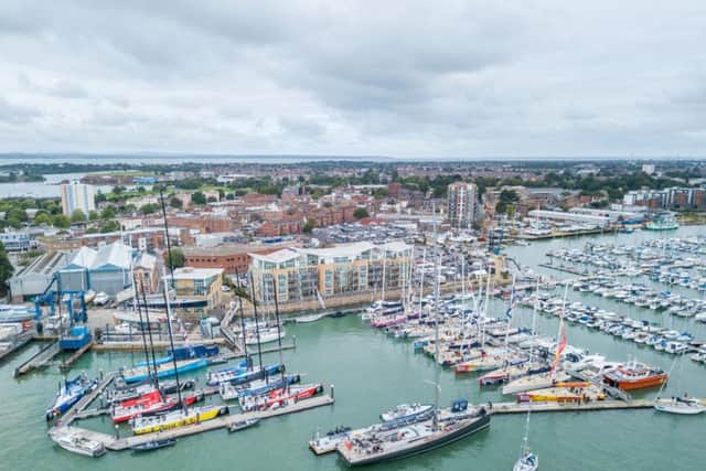 The Clipper Round the World Yacht Race and Volvo Ocean Race fleets berthed together for the first ever time, at Gosport Premier Marina, ahead of their upcoming circumnavigations.Picture: Shaun Roster