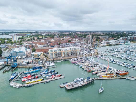 The Clipper Round the World Yacht Race and Volvo Ocean Race fleets berthed together for the first ever time, at Gosport Premier Marina, ahead of their upcoming circumnavigations.

Picture: Shaun Roster