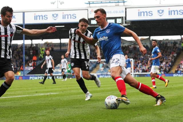Pompey opened their League One account with a 2-0 win against Rochdale at Fratton Park Picture: Joe Pepler