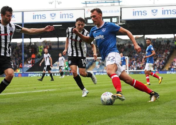 Pompey opened their League One account with a 2-0 win against Rochdale at Fratton Park Picture: Joe Pepler