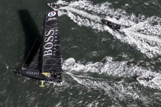 Alex Thomson's HugoBoss IMOCA Open 60 race yacht. Picture: Lloyd Images