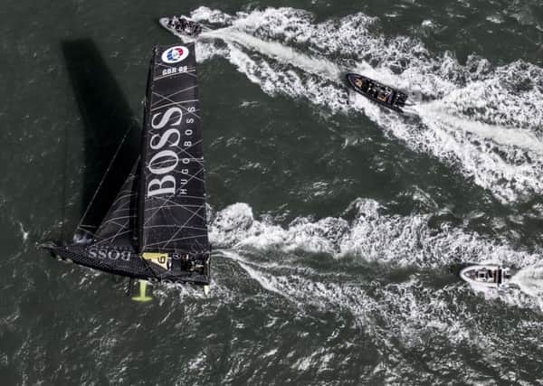 Alex Thomson's HugoBoss IMOCA Open 60 race yacht. Picture: Lloyd Images