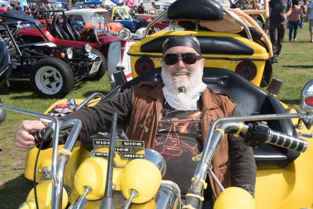 Roger Alexander and his Rewaco Trike, powered of course by a VW engine Pictures: Keith Woodland (170999-0032)