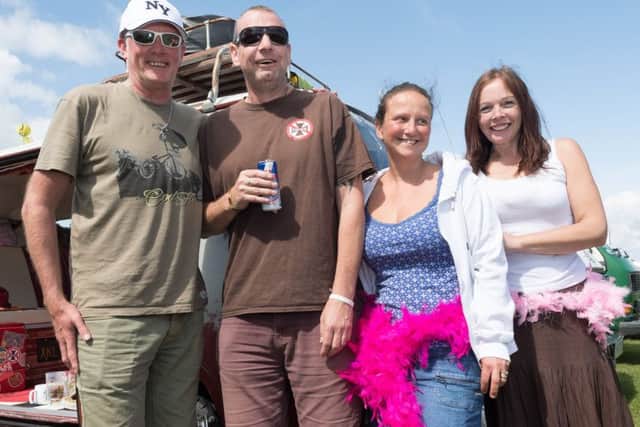 Enjoying the event are, from the left, Pete Shave, Stuart Croucher Julie Shave and Gill Crouche, all members of the No Name Dub Club