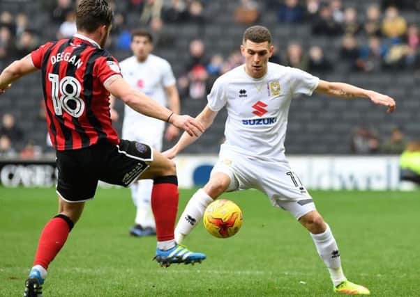 Stuart O'Keefe spent the second half of last season on loan at MK Dons