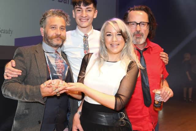 Gina Akers presenting the award to Barnership for Readers Choice 2016.  Picture: Habibur Rahman