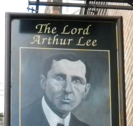 The sign for the Lord Arthur Lee pub in West Street, Fareham