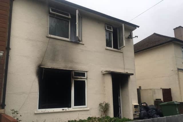 The aftermath of the fire in the home in Allaway Avenue Picture: Tamara Siddiqui