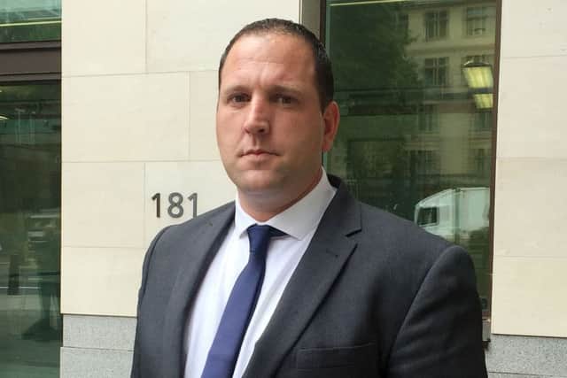 Former serviceman Andrew Gallie outside Westminster Magistrates Court Picture: PA