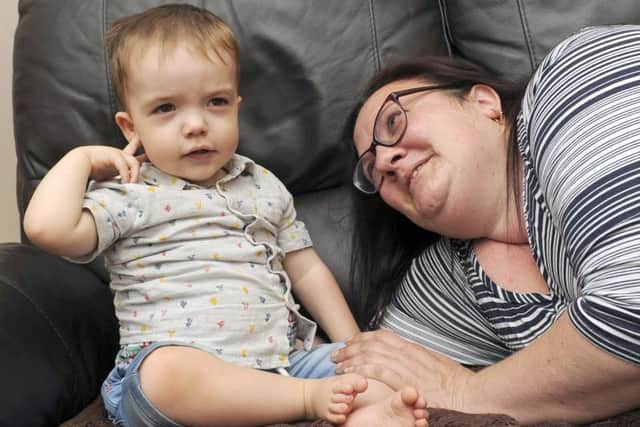 Emma Burrage from Paulsgrove with her son Thomas. Picture: Ian Hargreaves  (170945-1)