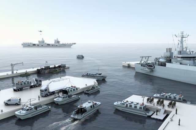 Concept image of the support boats in action. Picture: Ministry of Defence