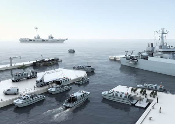 Concept image of the support boats in action. Picture: Ministry of Defence