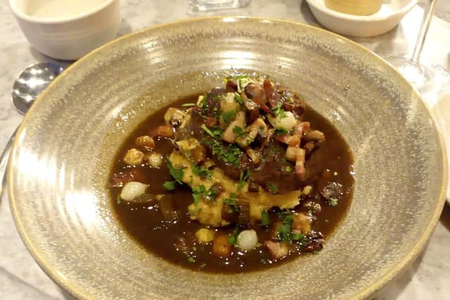 Beef bourguinon at Brasserie Blanc, Gunwharf Quays, the highlight of the meal
