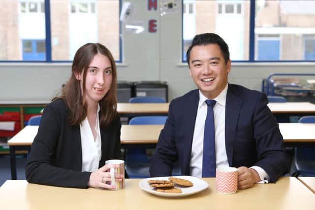 Anastasia Lonergan and MP Alan Mak.
Photo: Habibur Rahman