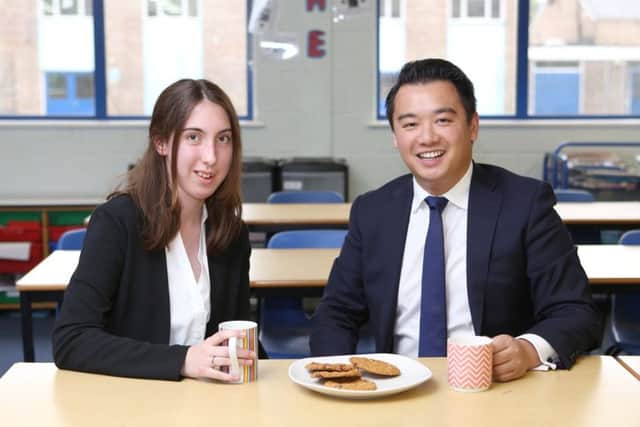Anastasia Lonergan and MP Alan Mak.
Photo: Habibur Rahman