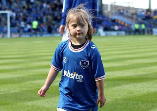 Leilani Gosney, five, was selected as one of the mascots at the first game of the season