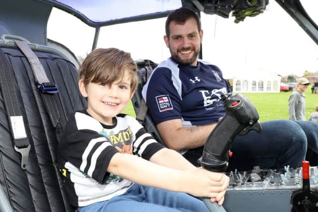 Craig Jenkins and his son Graham at HMS Sultan  Picture: PO Phot Nicola Harper