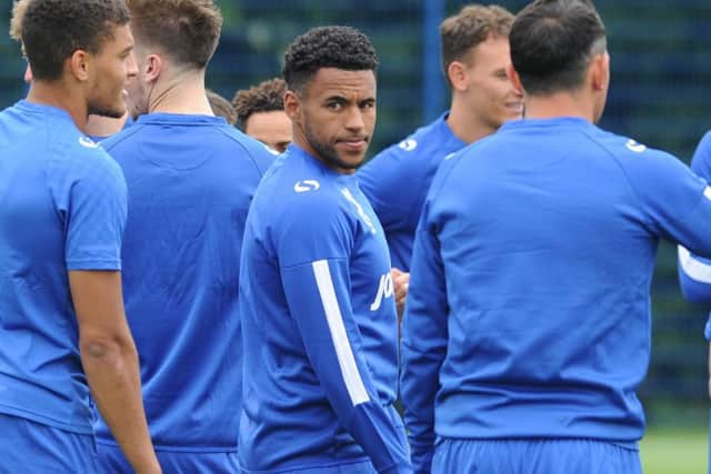 Nathan Thompson returned to training wwith Pompey today